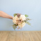 Buquê De Flor Artificial Dálias Off-white | Flores Permanente